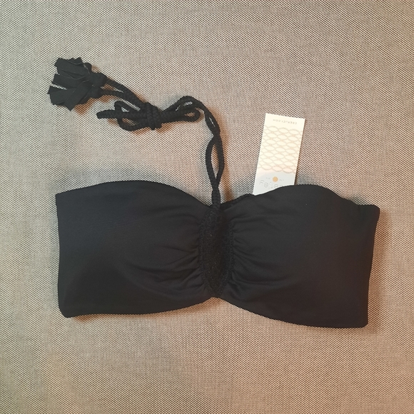 Revolve EBERJEY Sacred Stitch Ivy Black Bikini Top Large NWT - Picture 5 of 11
